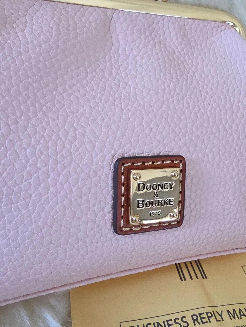 NWT Dooney & Bourke Pink Blush Leather Large Kiss-Lock Framed Purse 🩷💋🎁